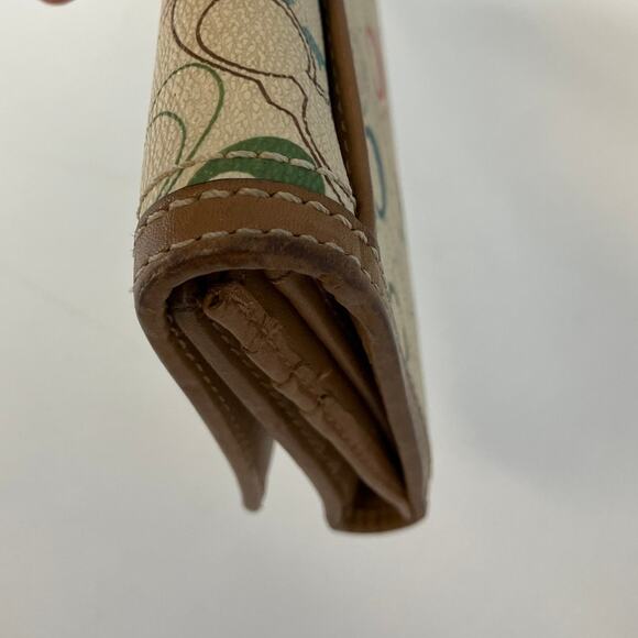 COACH SIGNATURE MULTI COLOR SIGNATURE LEATHER WALLET - Picture 5 of 13